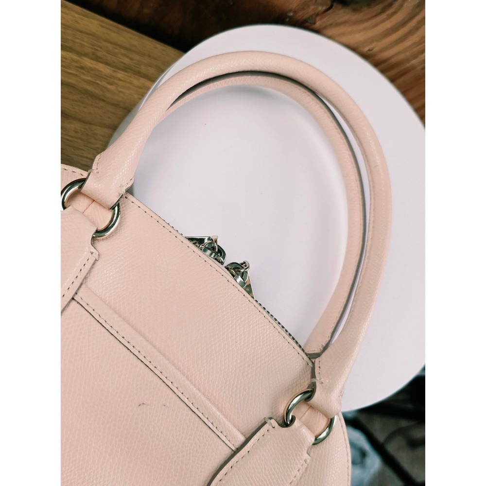 Coach Cora Domed Satchel Medium Apricot Chalk Good Crossgrain Leather F34491 - Picture 6 of 16